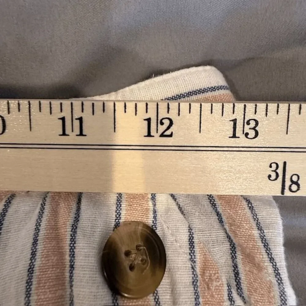 American Eagle Linen Blend‎ High-Waisted Side Button Culottes Lined Size Medium
